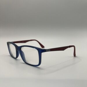 Ray-Ban RB1570 3721 Kids Eyeglasses Frames Blue Red Square Full Rim 49-16-130